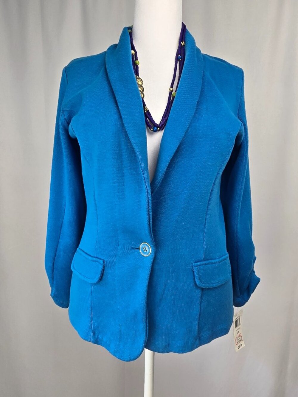 🌟 NWT Style & Co Turquoise Sweater Blazer 🌟